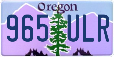 OR license plate 965ULR