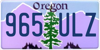 OR license plate 965ULZ