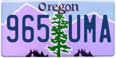 OR license plate 965UMA