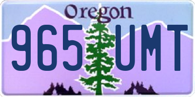 OR license plate 965UMT