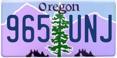 OR license plate 965UNJ