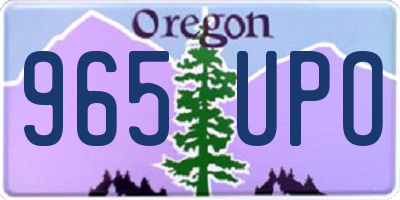 OR license plate 965UPO