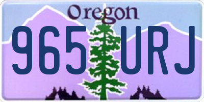 OR license plate 965URJ