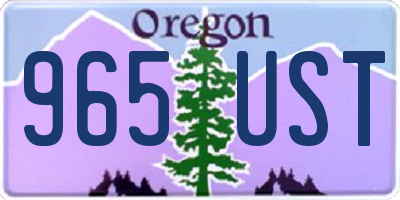 OR license plate 965UST