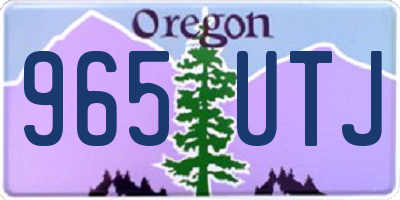 OR license plate 965UTJ