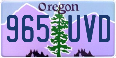 OR license plate 965UVD