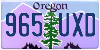 OR license plate 965UXD