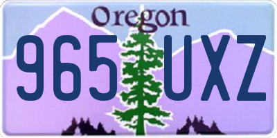 OR license plate 965UXZ