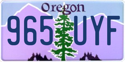 OR license plate 965UYF