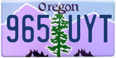OR license plate 965UYT