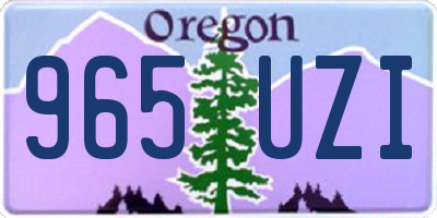 OR license plate 965UZI