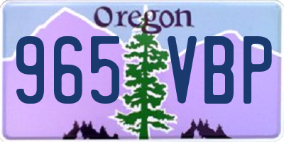OR license plate 965VBP