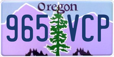 OR license plate 965VCP