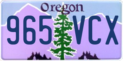 OR license plate 965VCX