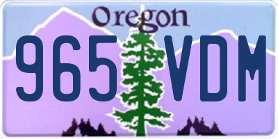 OR license plate 965VDM