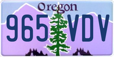 OR license plate 965VDV