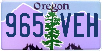 OR license plate 965VEH