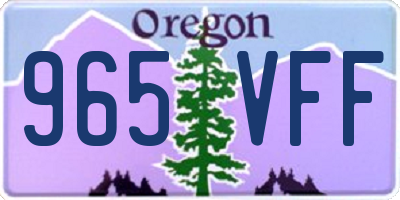 OR license plate 965VFF