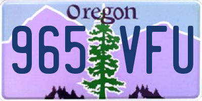 OR license plate 965VFU