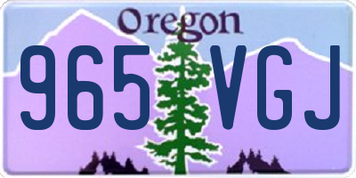 OR license plate 965VGJ