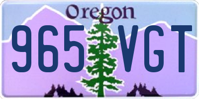 OR license plate 965VGT