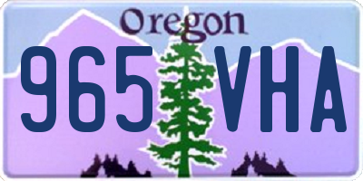 OR license plate 965VHA