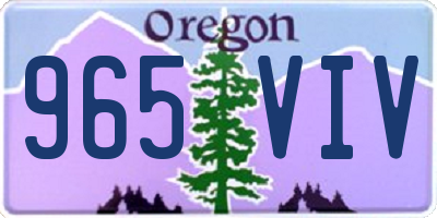 OR license plate 965VIV