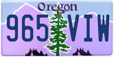 OR license plate 965VIW