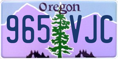 OR license plate 965VJC