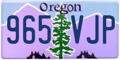 OR license plate 965VJP