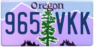 OR license plate 965VKK