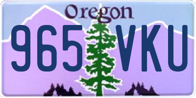 OR license plate 965VKU