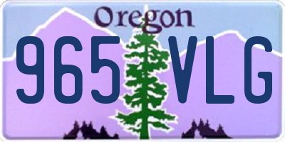 OR license plate 965VLG