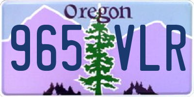 OR license plate 965VLR