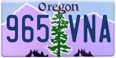 OR license plate 965VNA