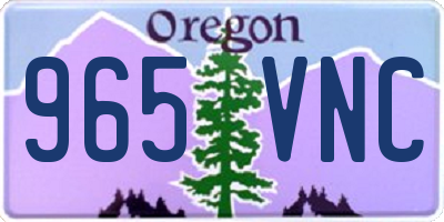 OR license plate 965VNC