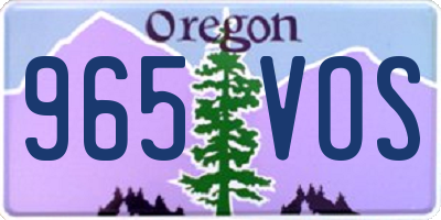 OR license plate 965VOS