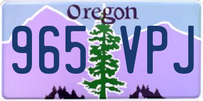 OR license plate 965VPJ