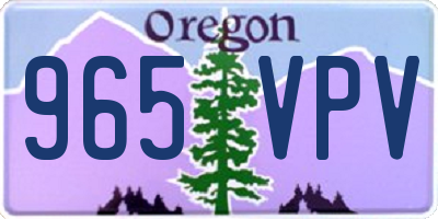 OR license plate 965VPV