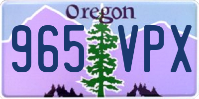 OR license plate 965VPX