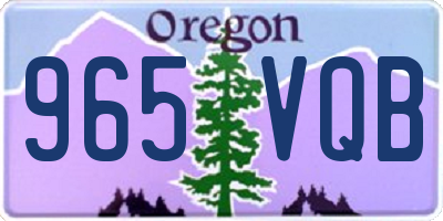 OR license plate 965VQB