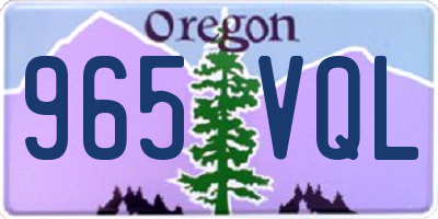 OR license plate 965VQL