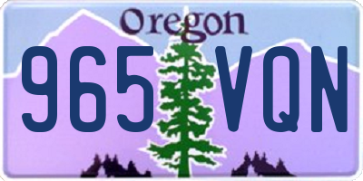OR license plate 965VQN