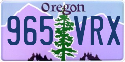 OR license plate 965VRX