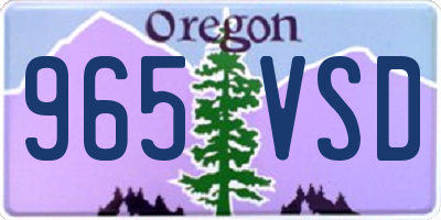 OR license plate 965VSD