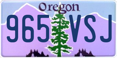 OR license plate 965VSJ