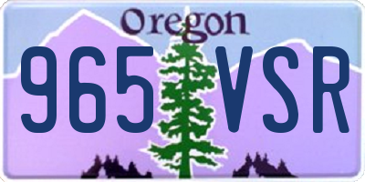 OR license plate 965VSR