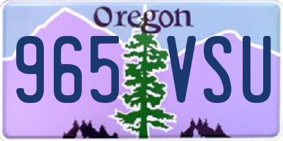OR license plate 965VSU