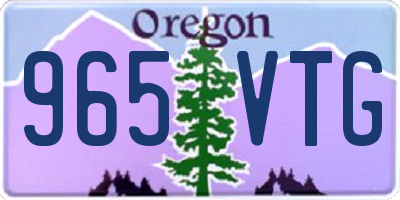 OR license plate 965VTG