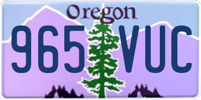 OR license plate 965VUC